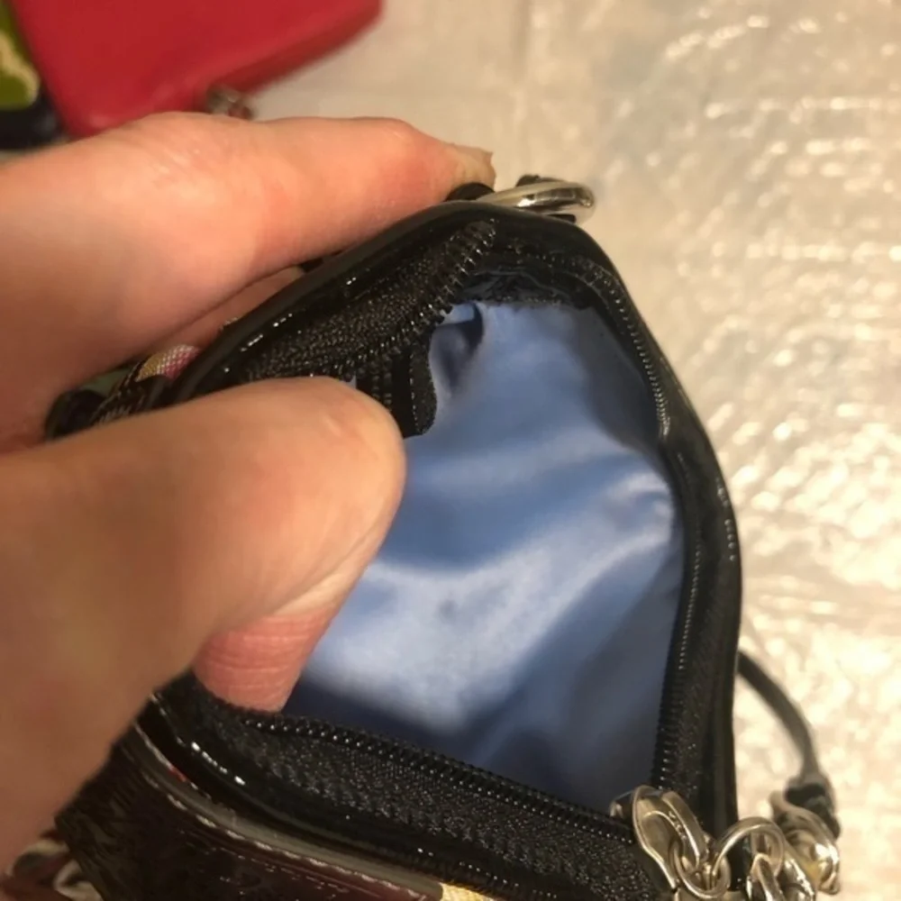 Coach poppy floral wristlet